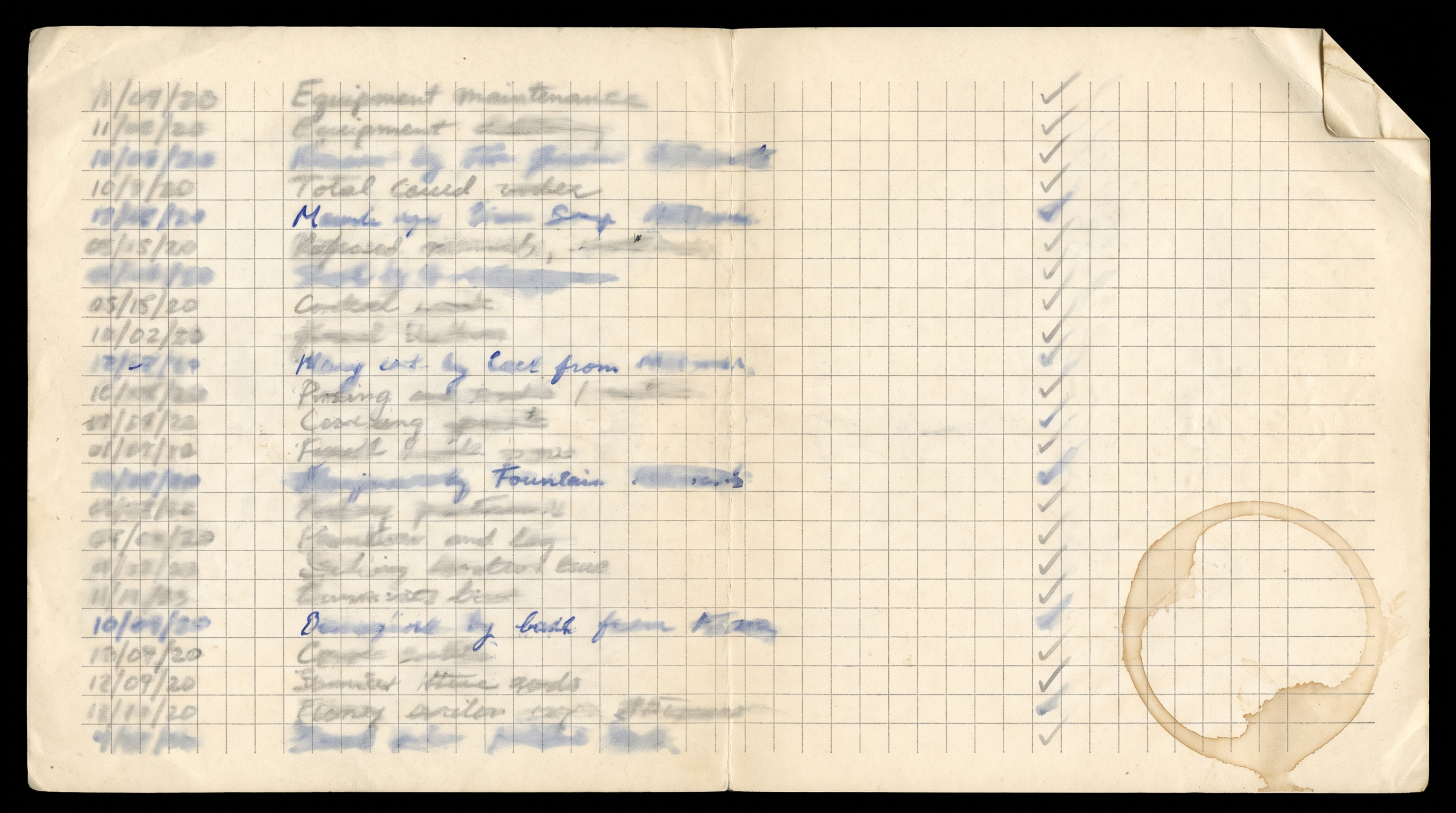 A QSL-style reception card bearing a Bureau stamp in faded red ink, corners still crisp.